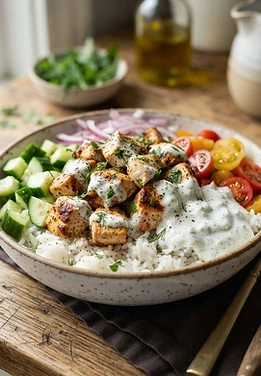 Greek Yogurt Ranch Chicken Bowls