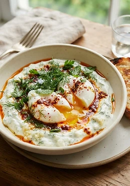 Turkish Eggs with Garlicky Yogurt and Chili Butter