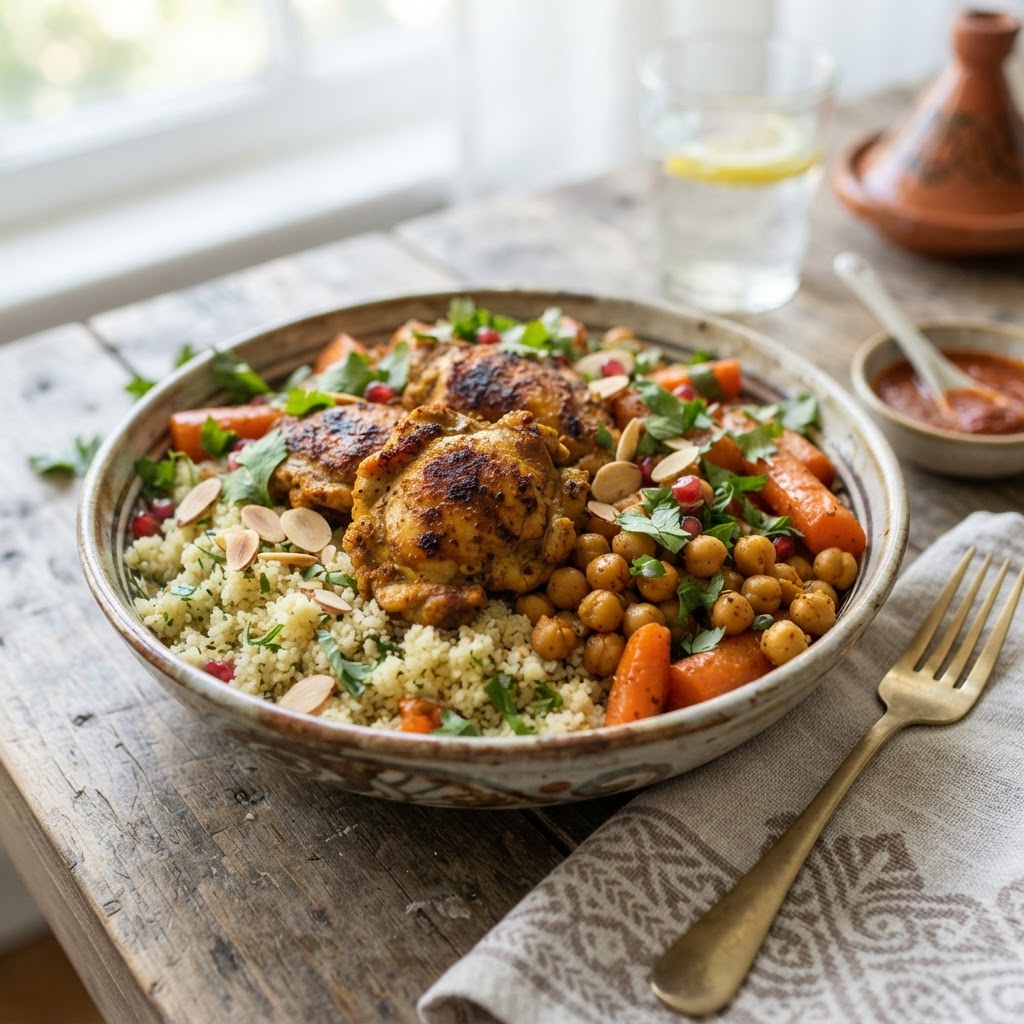 Moroccan Chicken Couscous Bowls