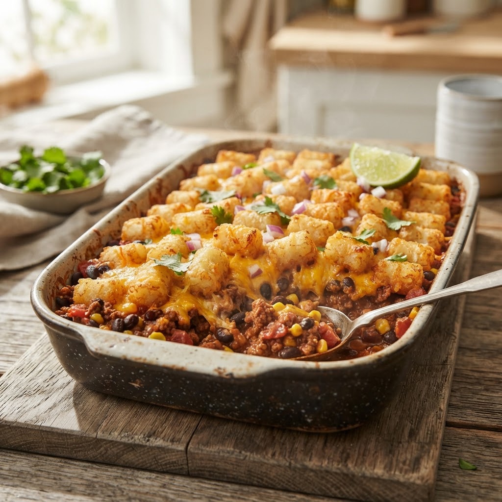 Southwestern Beef and Potato Bake