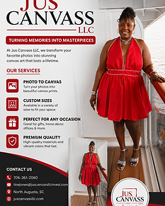 Jus Canvass LLC Promotional Flyer