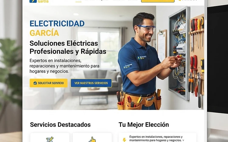 Sitio web de Electricidad García
