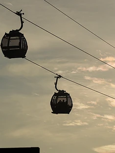 Cable cars at dusk, Gaia