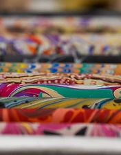 Hand-marbled paper · Florence