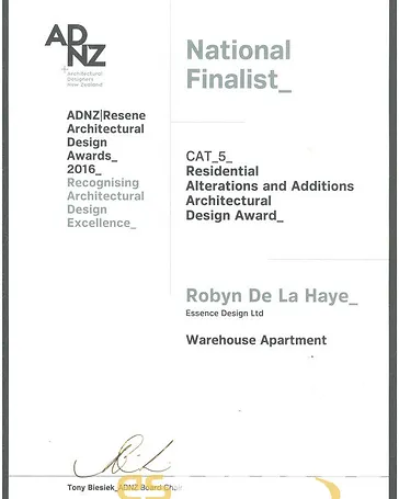 ADNZ 2016 National Finalist