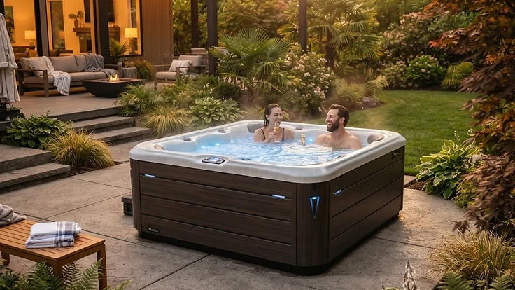 Hot Tub Installation: What to Know Before Delivery Day — Hot Tubs | Hearthside Supply LLC Blog Luxury hot tub installed on a clean, modern patio.
