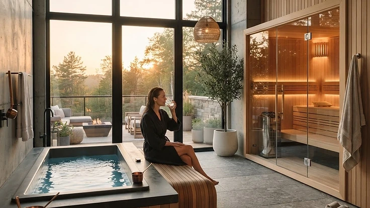 Seasonal Wellness: Adapting Your Routine Through the Year — Wellness | Hearthside Supply LLC Blog Premium home spa setup with sauna and cold plunge for year-round wellness