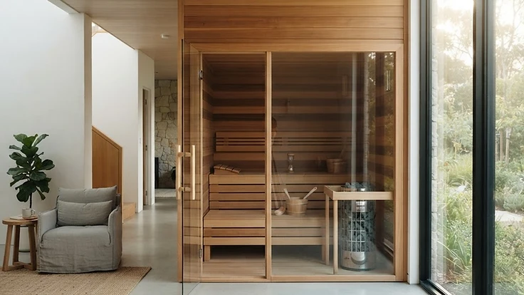 Sauna FAQs: 15 Common Questions Answered for Beginners — Saunas | Hearthside Supply LLC Blog Modern home sauna interior with wooden finishes