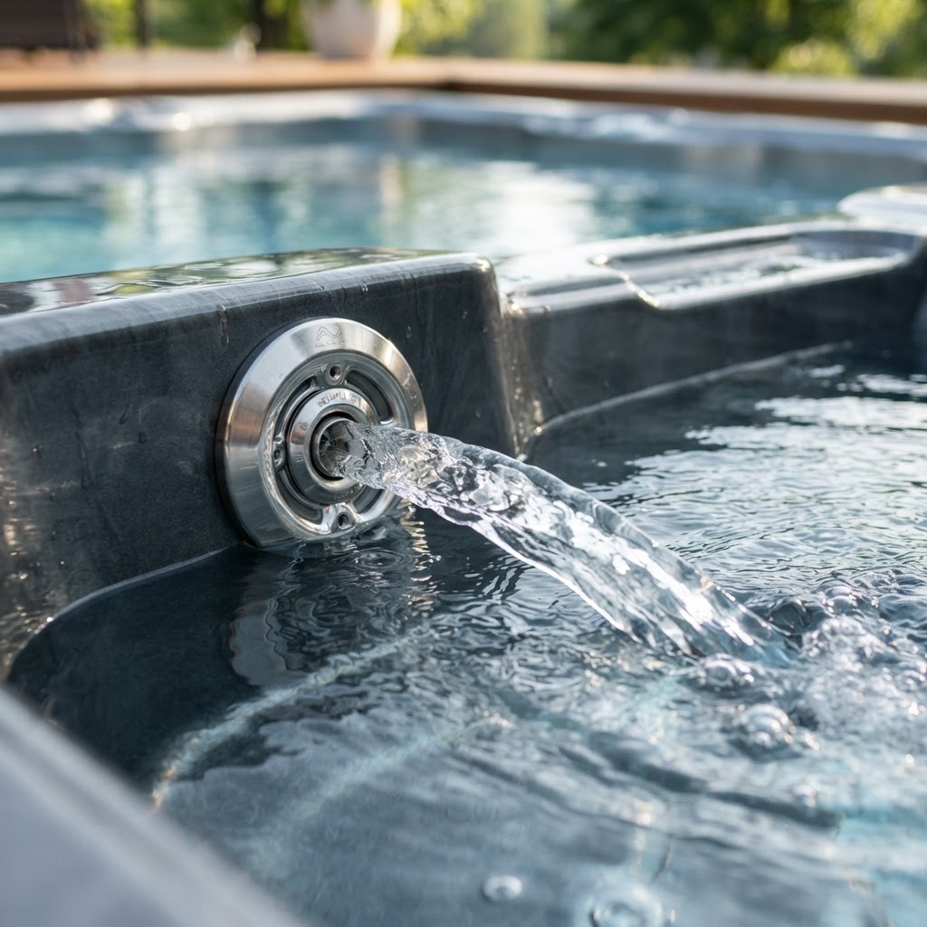 High-performance swim spa jet system