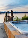 Swim Spas at Hearthside Supply Swim spa combining aquatic exercise and hydrotherapy