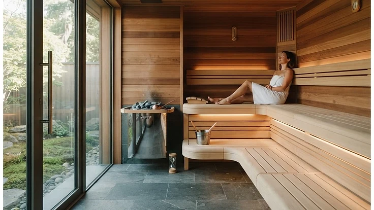 Sauna and Cardiovascular Health: What Research Actually Shows — Wellness | Hearthside Supply LLC Blog Modern luxury cedar sauna interior for home wellness