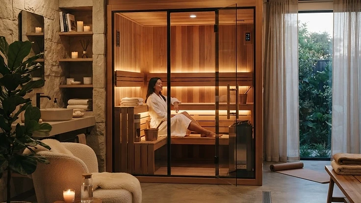 What Is an Infrared Sauna: A Complete Beginner's Guide — Saunas | Hearthside Supply LLC Blog A modern, premium infrared sauna in a home wellness sanctuary.