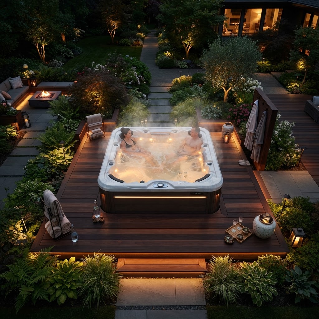 Premium hot tub for home hydrotherapy