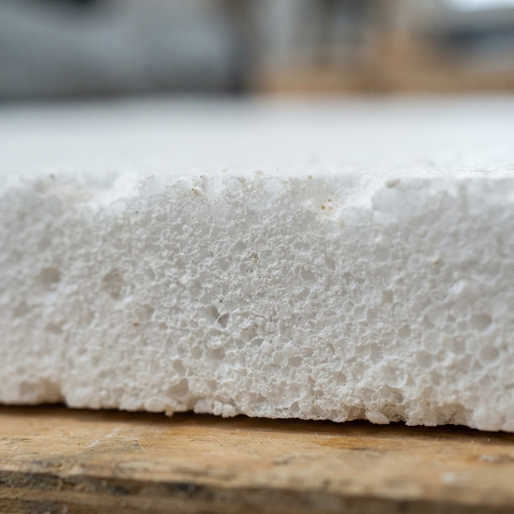 Macro shot of high-quality spa cover insulation material.