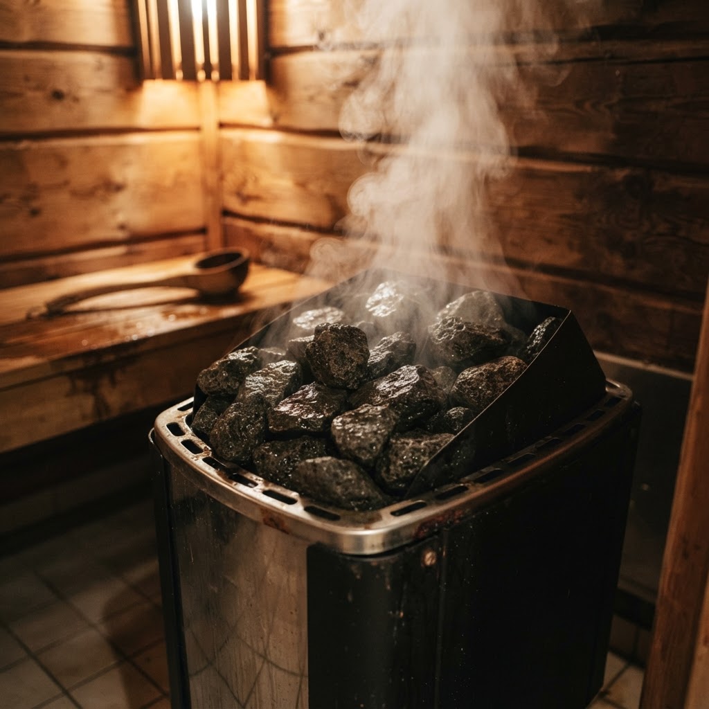 Premium electric sauna heater with steam and rocks