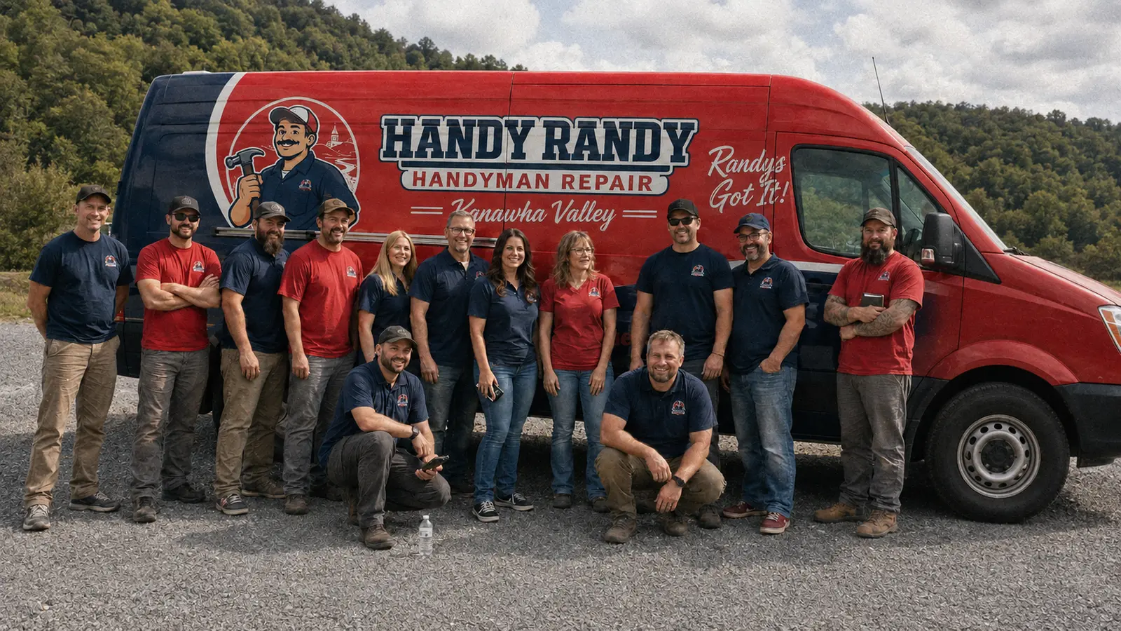 Handy Randy team on a residential job in the Kanawha Valley