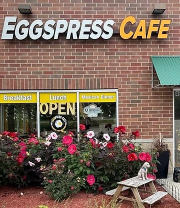 Eggspress Café storefront on a bright day