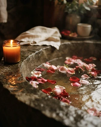 A candlelit soaking ritual