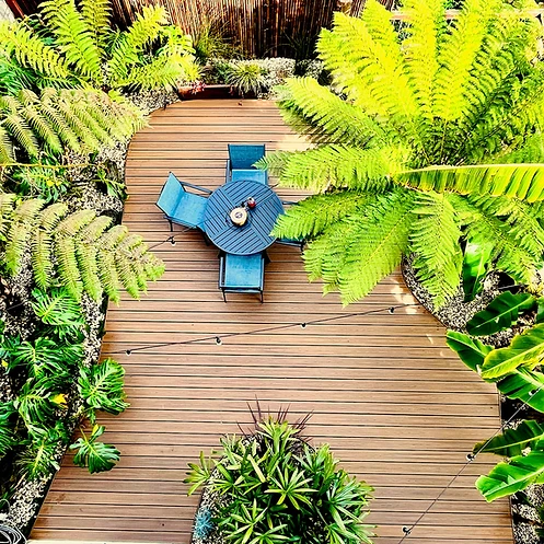 Tropical Backyard Deck