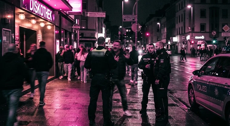 Auseinandersetzung mit Schlagstock vor Disco in Mainz-Kastel