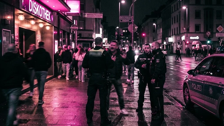 Auseinandersetzung mit Schlagstock vor Disco in Mainz-Kastel