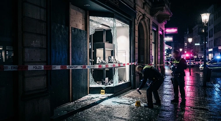 Erneut wurde bei einem Juwelier auf der Wilhemstraße in Wiesbaden eingebrochen
