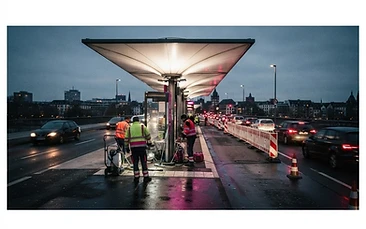Wegen Wartungs- und Reinigungsarbeiten kommt es heute am Brückenkopf in Mainz-Kastel zu Verkehrbehinderungen