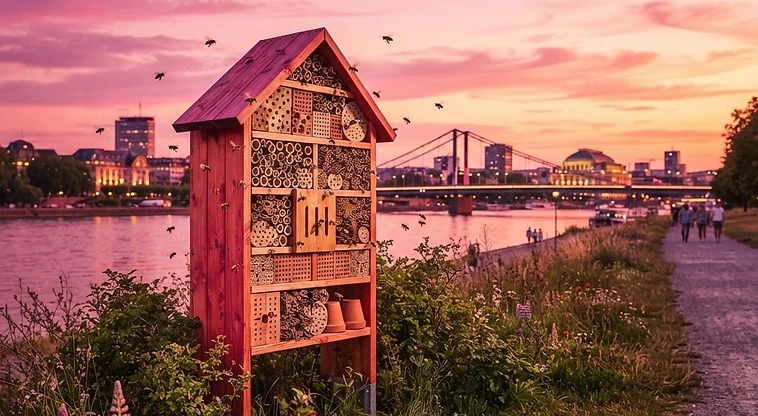 Das Bienenhotel in Mainz-Kastel ist wieder da