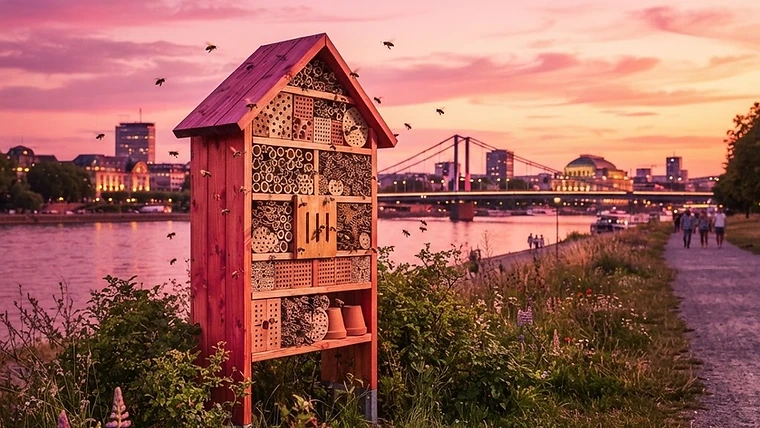 Das Bienenhotel in Mainz-Kastel ist wieder da