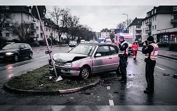 Autofahrer nach Unfall in Wiesbaden Biebrich in Klinik gestorben