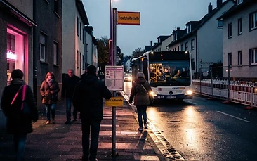 In Schierstein werden ab heute mehrere Bushaltestellen verlegt