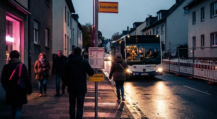 In Schierstein werden ab heute mehrere Bushaltestellen verlegt
