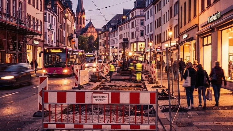 Die Wiesbadener Webergasse ist ab heute gesperrt