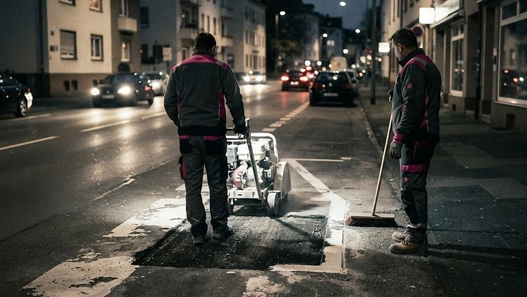 Wiesbaden entfernt 170 unerlaubte Straßenmarkierungen