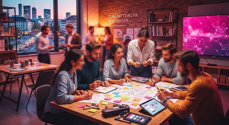 Im Zukunftswerk Wiesbaden findet der interaktive Workshop „Service trifft Digital“ statt