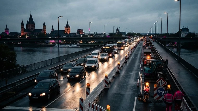 Kommende Woche kommt es auf der Theodor-Hess-Brücke zu Verkehrbehinderungen