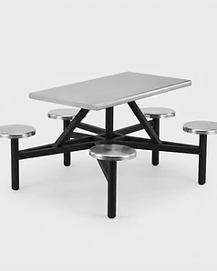 Chinese Canteen Table with Four Stools