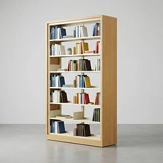 Wooden Cum Steel Single Faced Library Rack