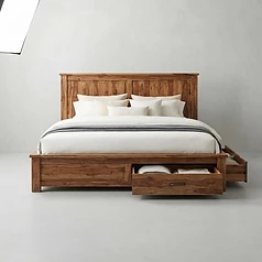 Auriga King Size Sheesham Bed with Storage