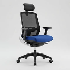 Fulkrum Synchro-Tilt Chair P069 (High Back, Cushion Headrest, 4-way Adjustable Arms)