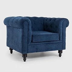 Havana Sofa - Single Seater - Cobalt Blue