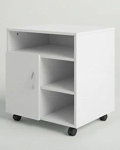 Mobile Printer Table - White