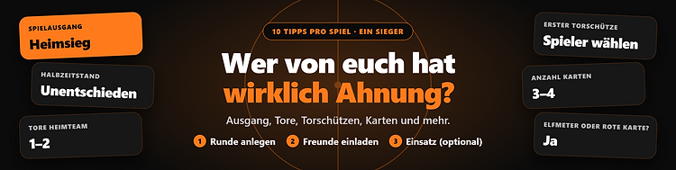 TIPPFUX – Wer von euch hat wirklich Ahnung? 10 Tipps pro Spiel, ein Sieger.