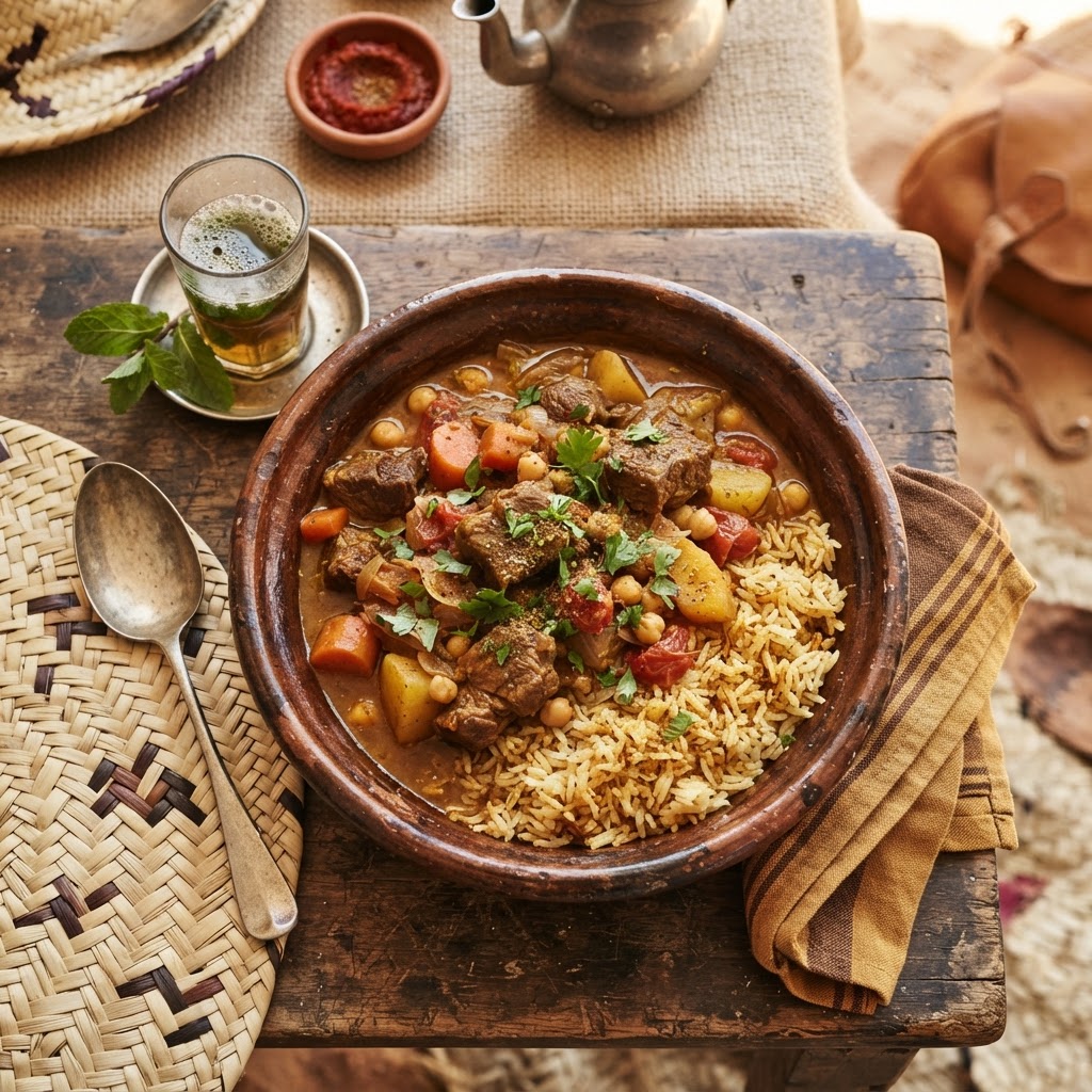 Camel Stew with Rice