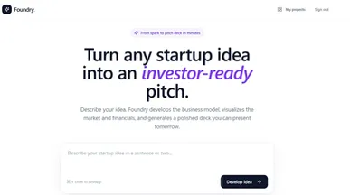 AI startup planner template preview