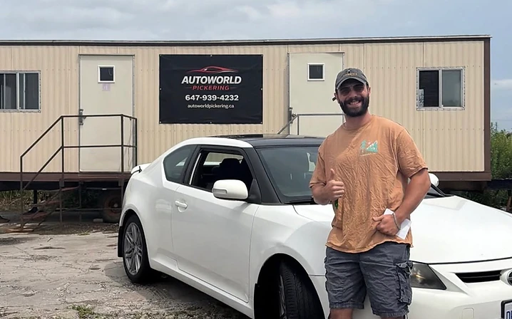 Customer with new car