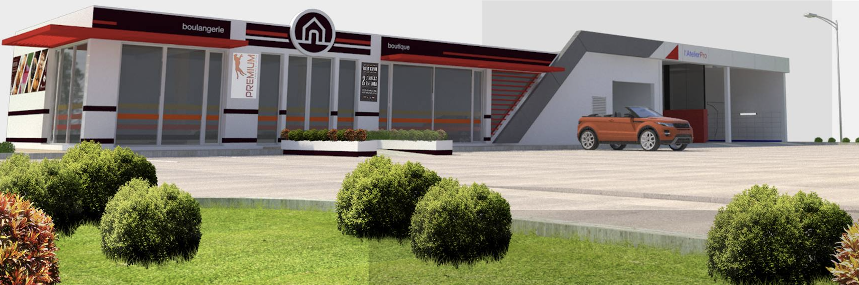 Jovena retail concept — architectural rendering