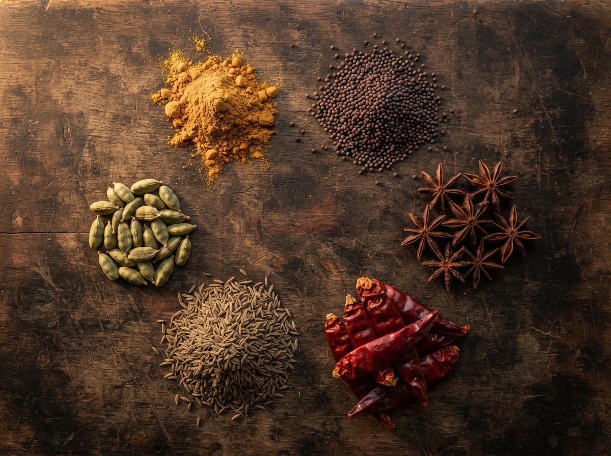 Freshly ground Indian spices