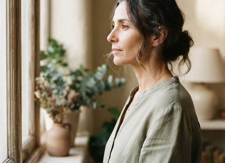 A person at rest, bathed in soft morning light