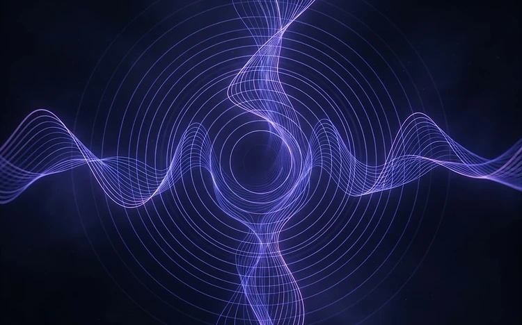 Synaptrix Music — abstract sound-wave frequency visual